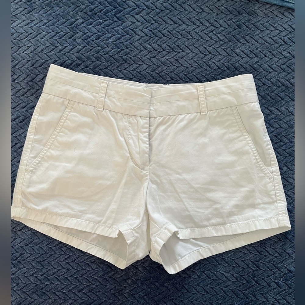 J Crew White Chino shorts